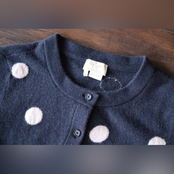Kate Spade Polka Dot Cardigan - cashmere wool blend - Picture 2 of 6